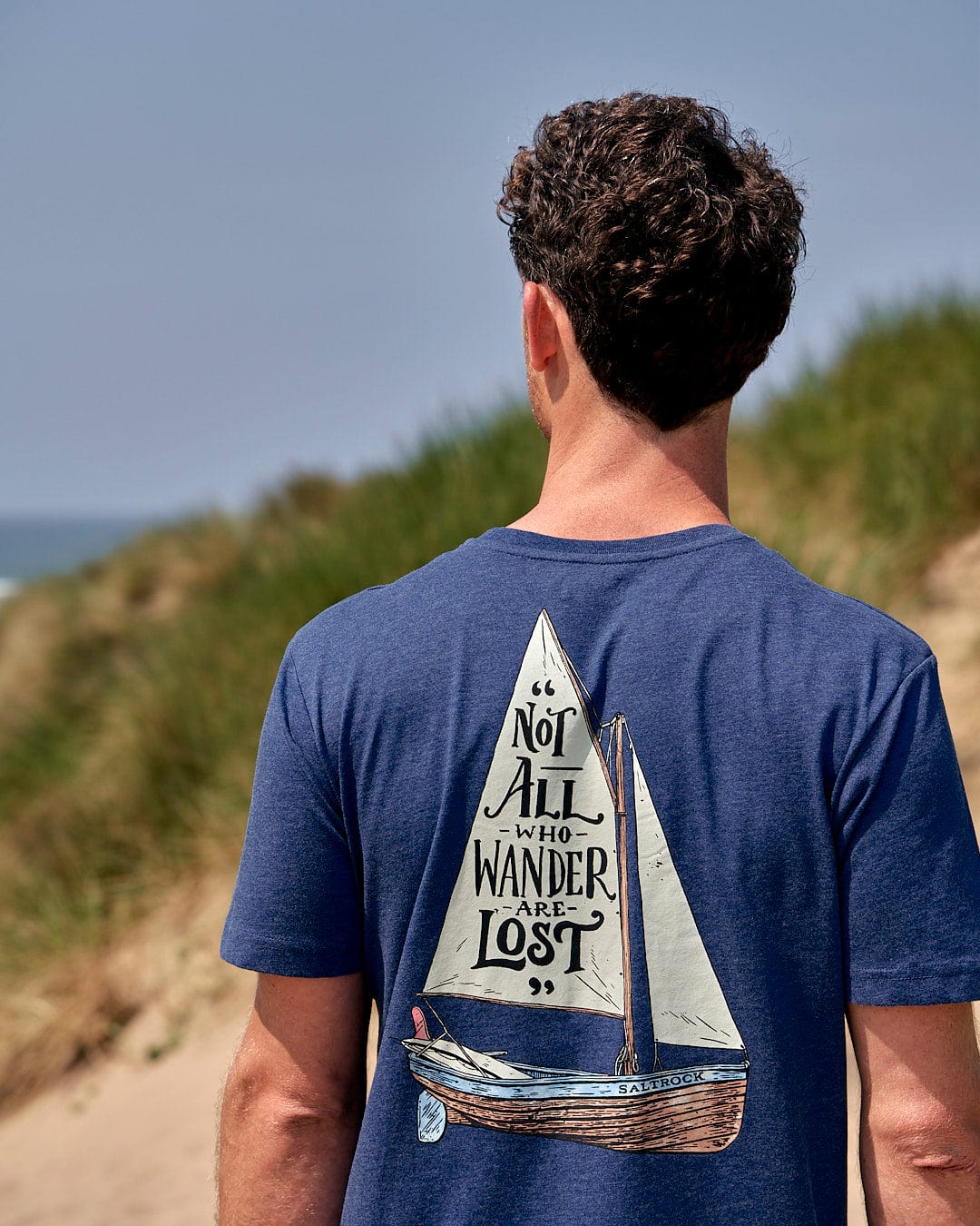 Lost Ships - Mens Short Sleeve T-Shirt - Navy - Image 3