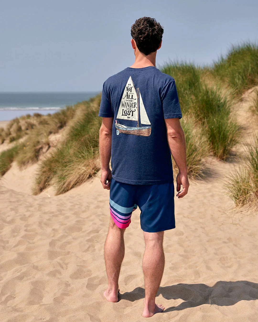 Lost Ships - Mens Short Sleeve T-Shirt - Navy - Image 6