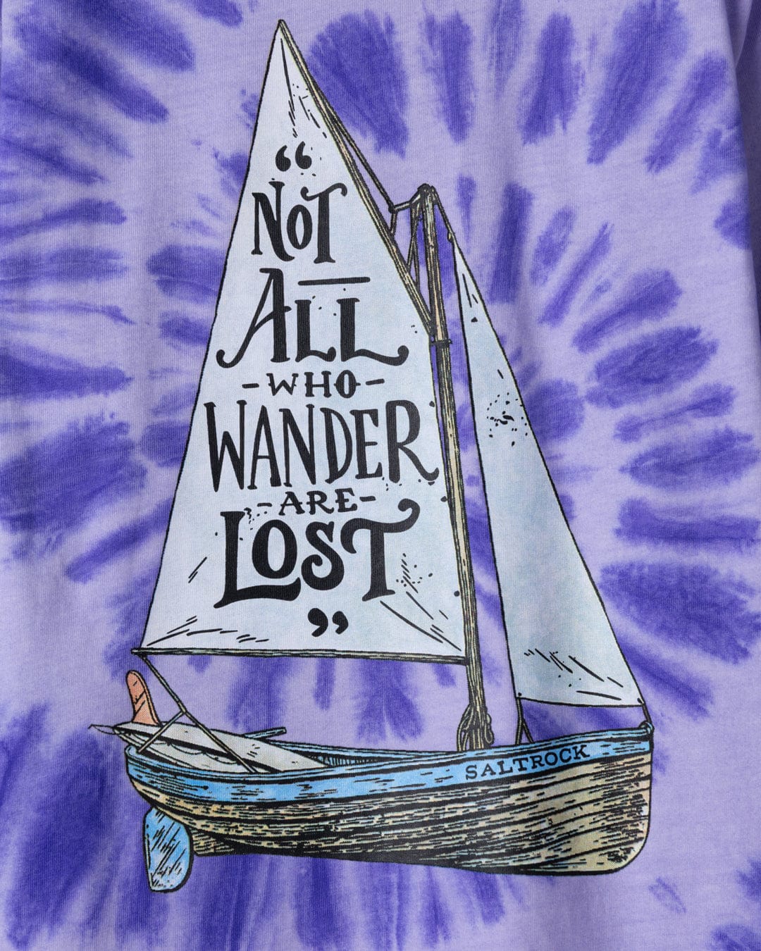 Lost Ships -  Kids Tie Dye Short Sleeve T-Shirt - Purple - Image 3