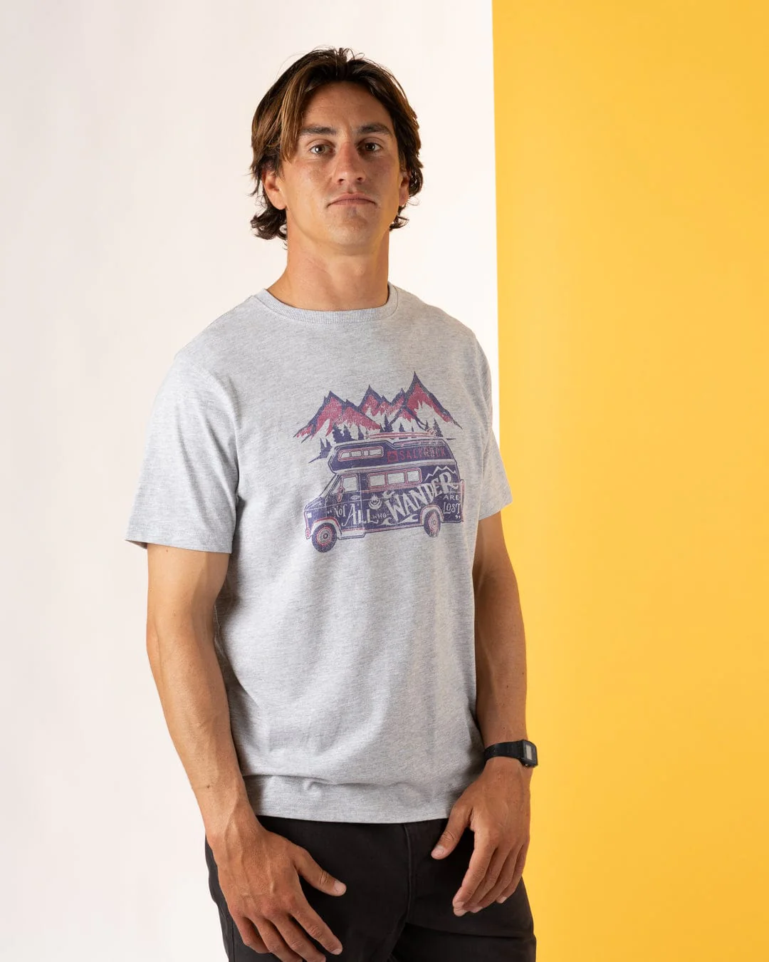 Lost Van - Mens Short Sleeve T-Shirt - Grey - Image 2