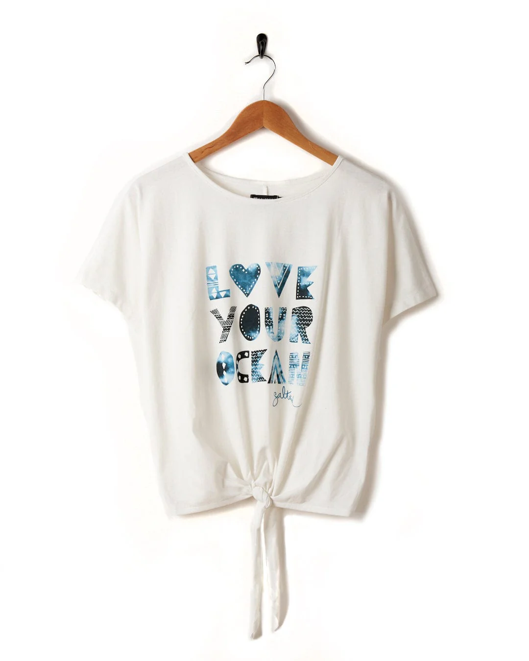 Love Your Ocean - Recycled Womens T-Shirt - White - Image 2