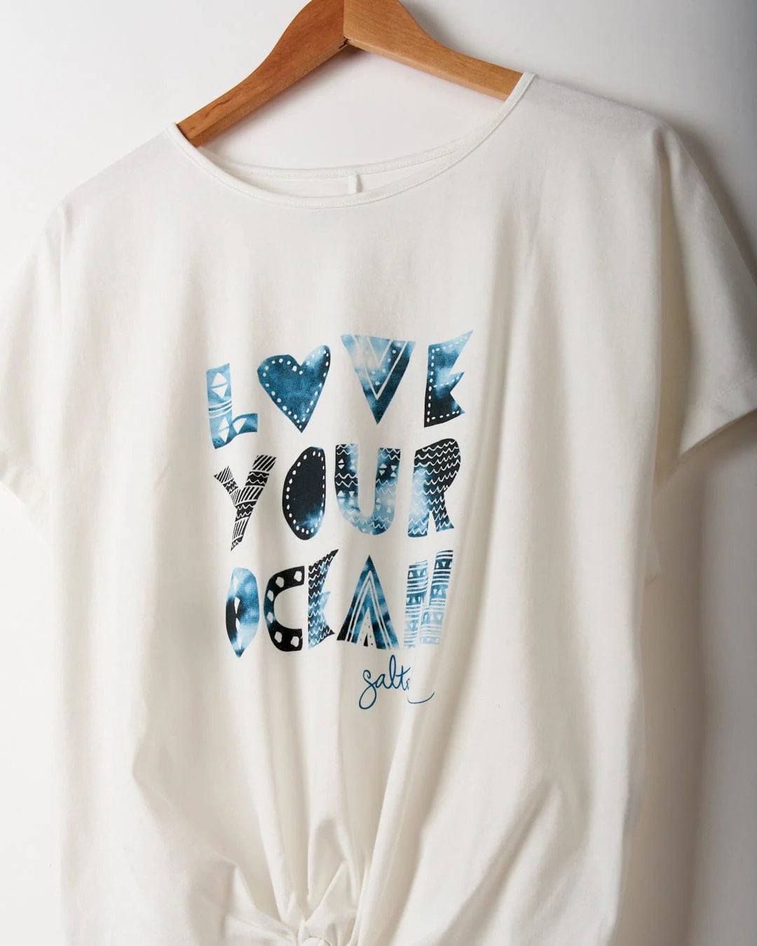 Love Your Ocean - Recycled Womens T-Shirt - White - Image 4