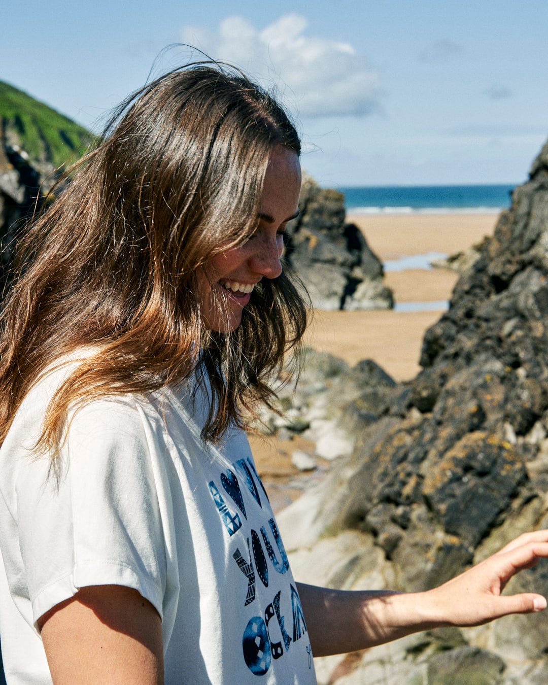 Love Your Ocean - Recycled Womens T-Shirt - White - Image 5