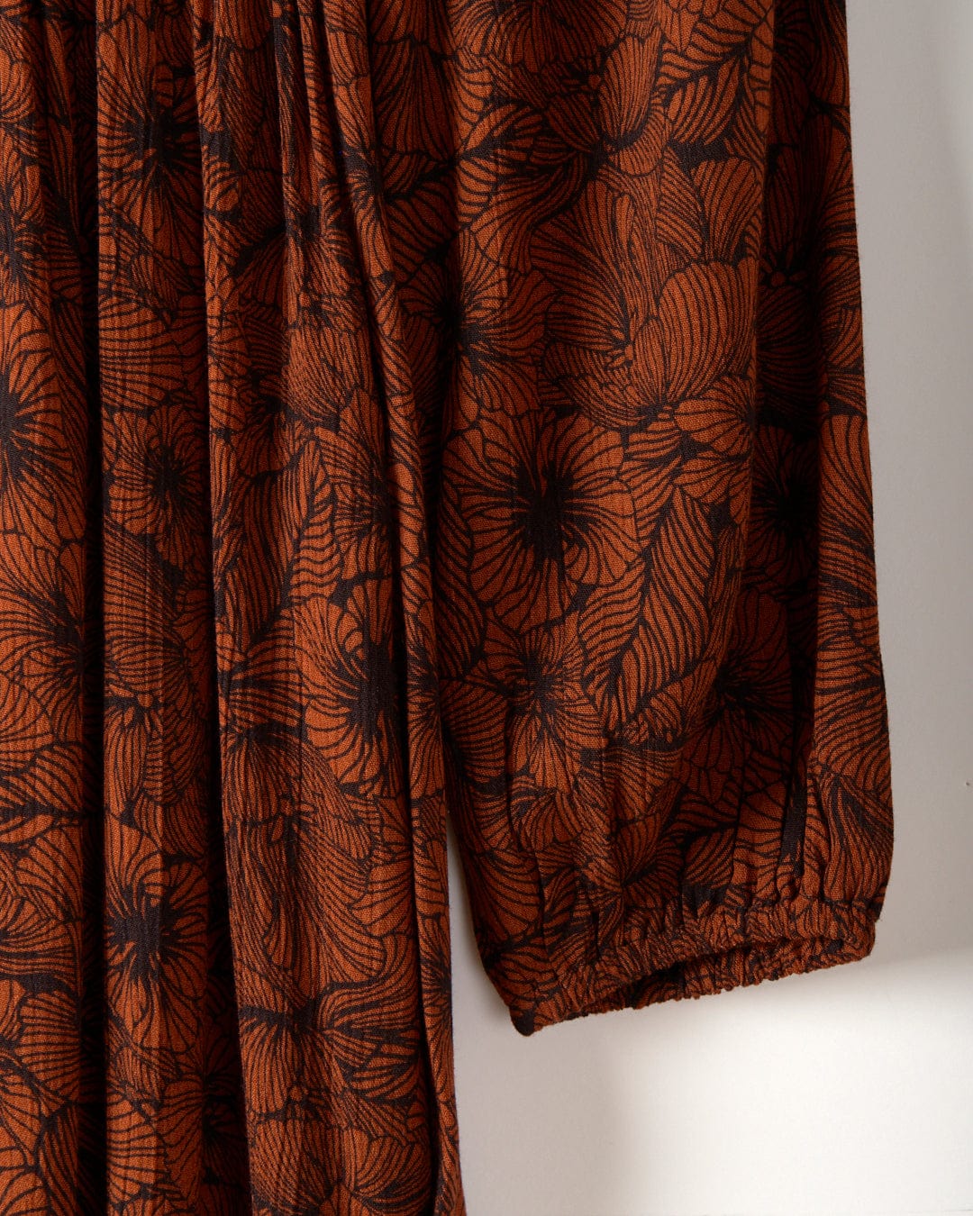 Lowry - Womens Midi Floral Dress - Dark Orange - Image 6