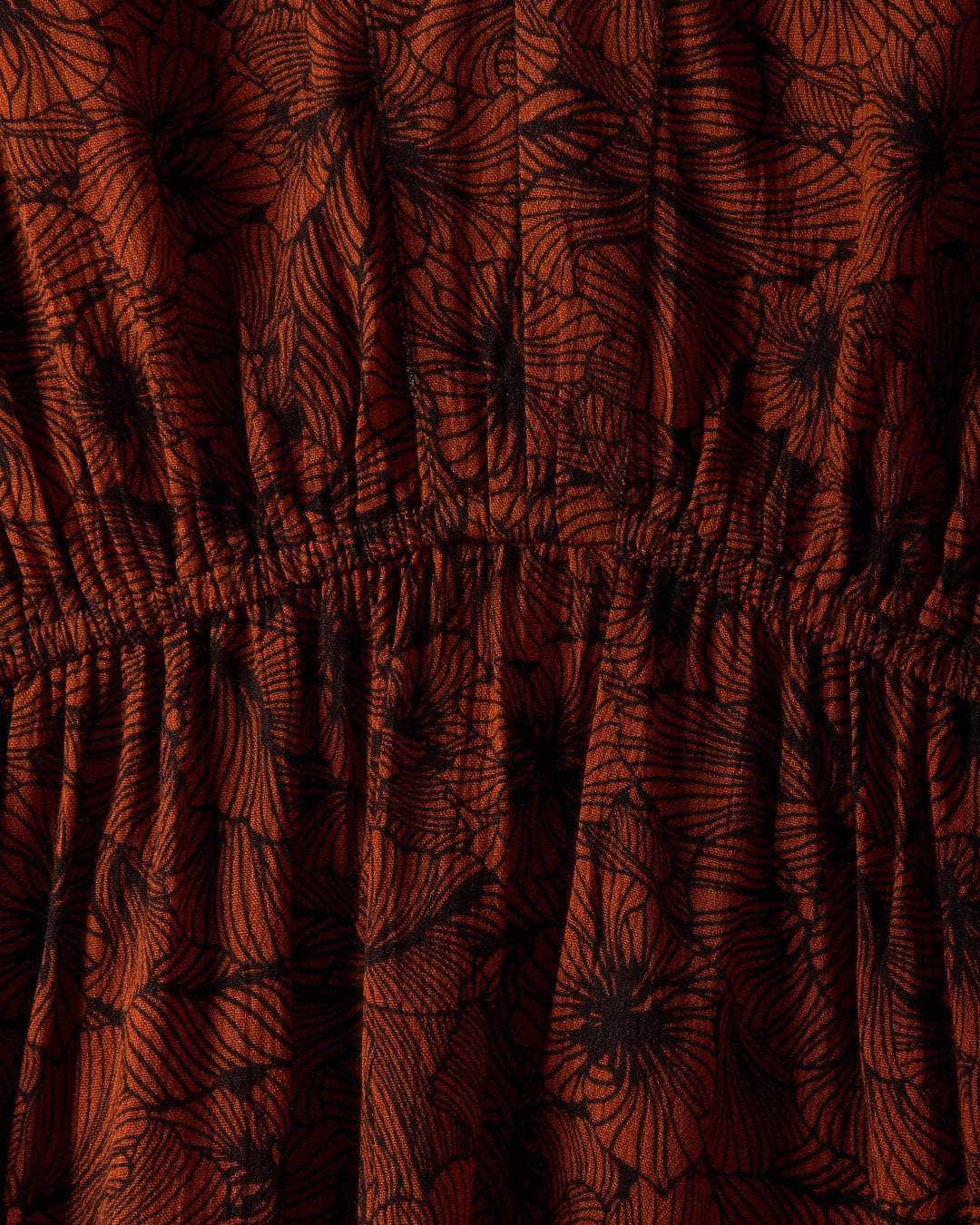 Lowry Top - Womens Floral Print Top - Dark Orange - Image 7