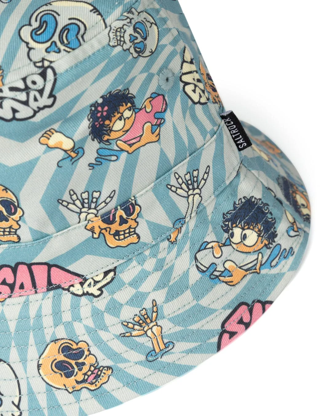 Lush Waves - Kids Bucket Hat - Light Blue - Image 2