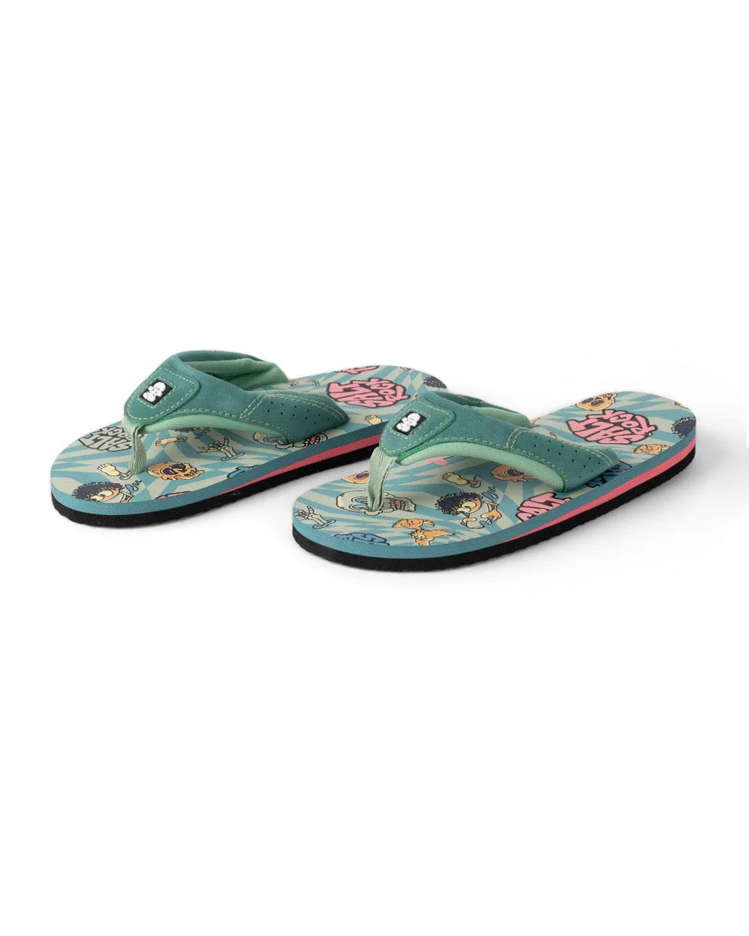 Lush Waves - Kids Flip Flops - Blue - Image 3
