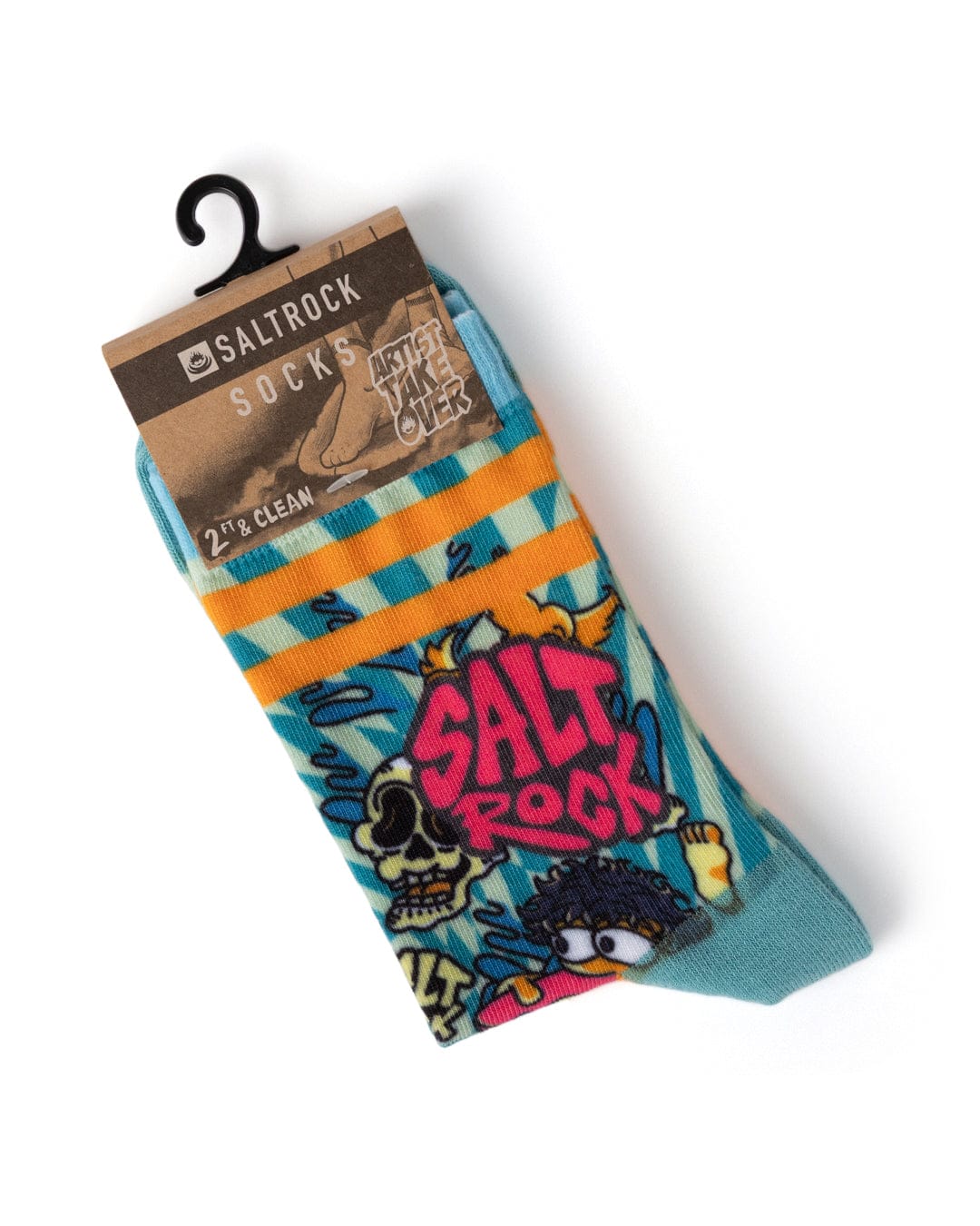 Lush Waves - Kids Sock - Light Blue - Image 3