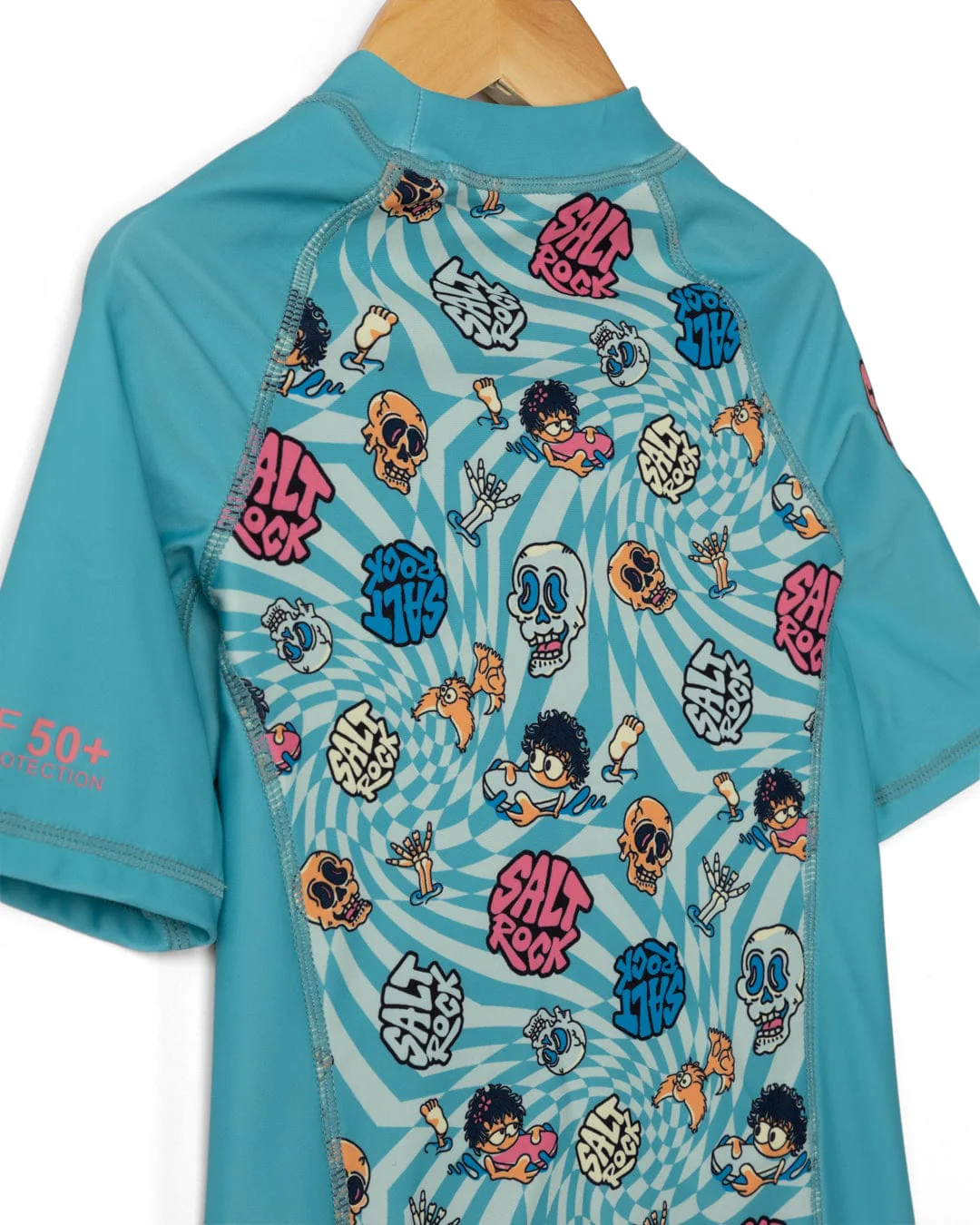 Lush Waves- Kids Short Sleeve Rashvest - Blue - Image 4