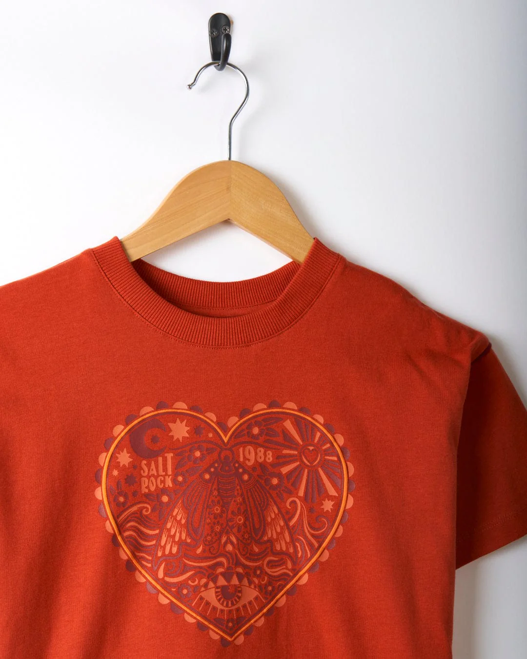 Magic Moth - Kids Cropped T-Shirt - Red - Image 2