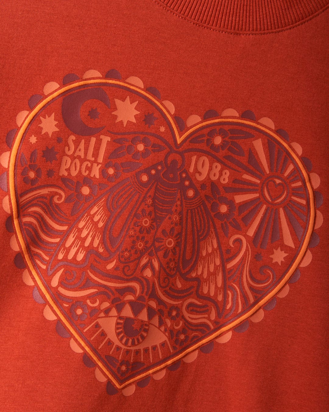 Magic Moth - Kids Cropped T-Shirt - Red - Image 3