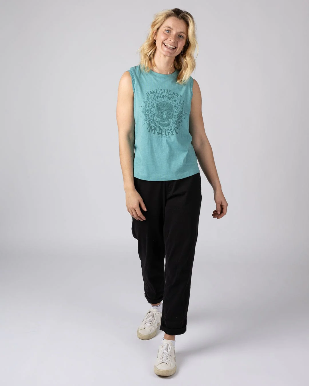 Make Magic - Womens Oversized Vest - Blue - Image 2