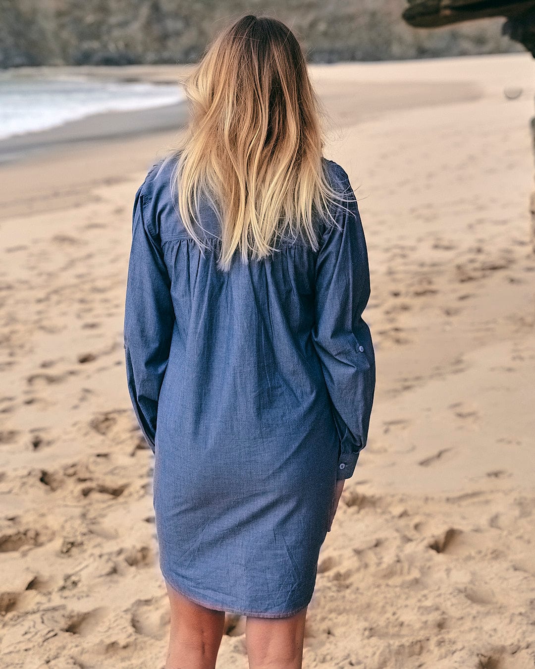 Manina - Womens Beach Shirt - Blue - Image 8
