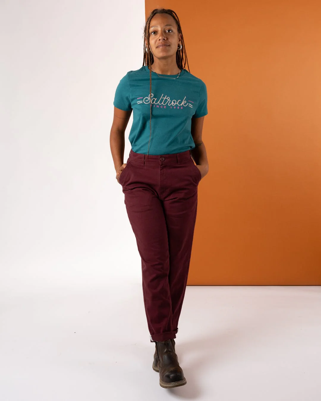 Mara - Womens Chino - Dark Purple - Image 2