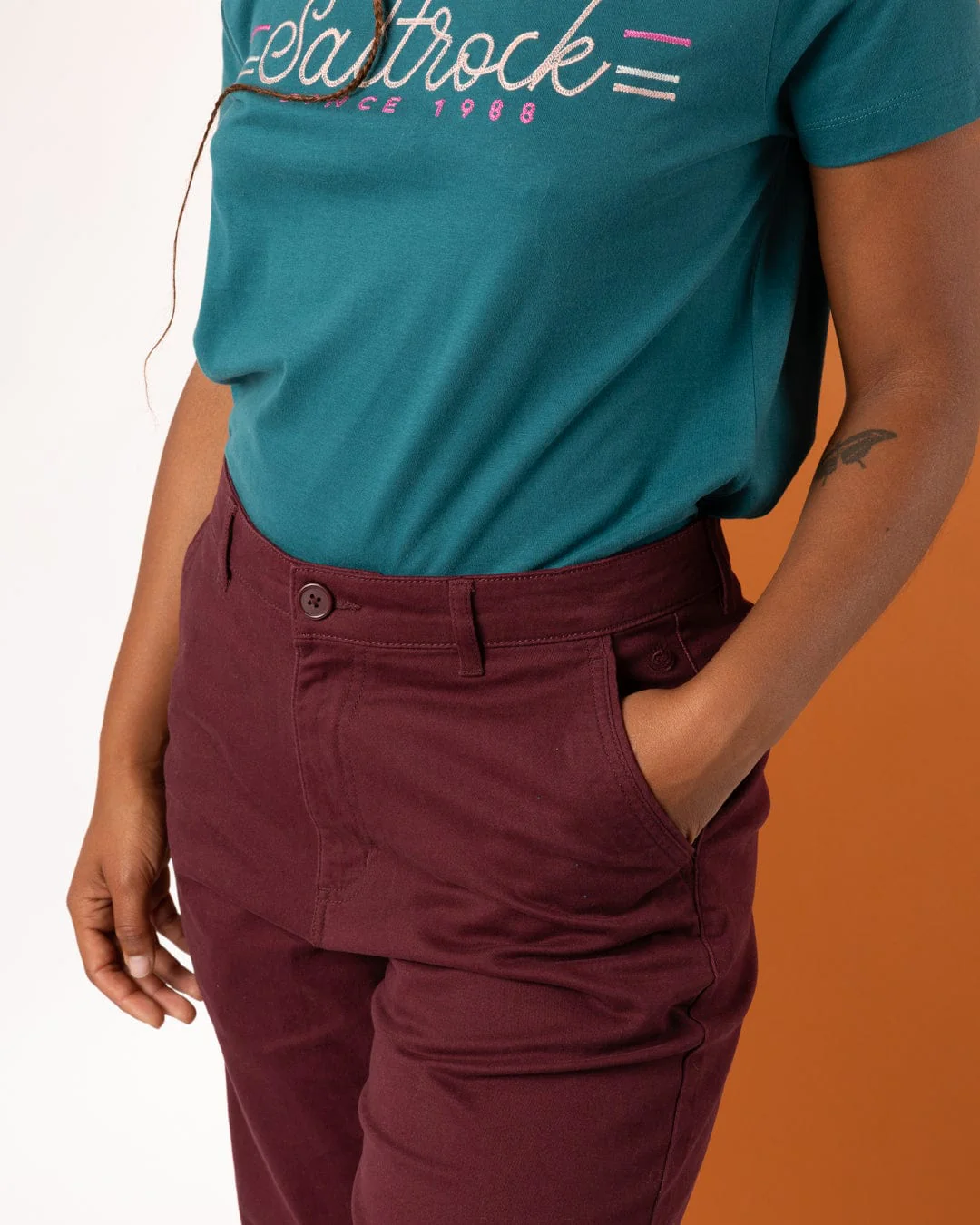 Mara - Womens Chino - Dark Purple - Image 4