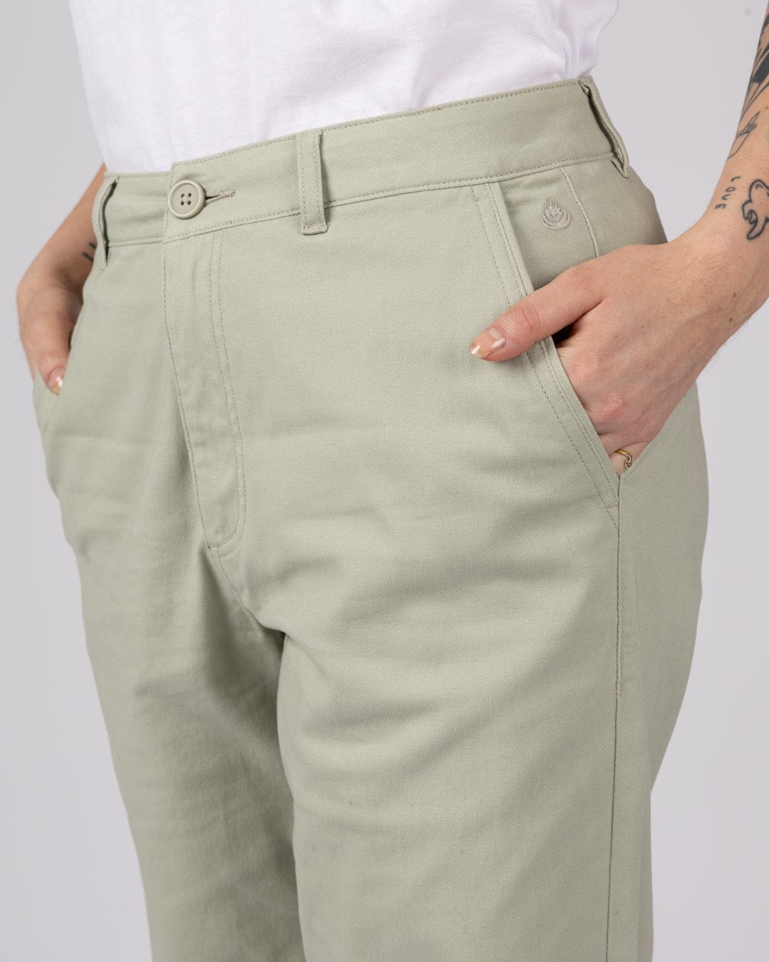 Mara - Womens Chino - Light Green - Image 2