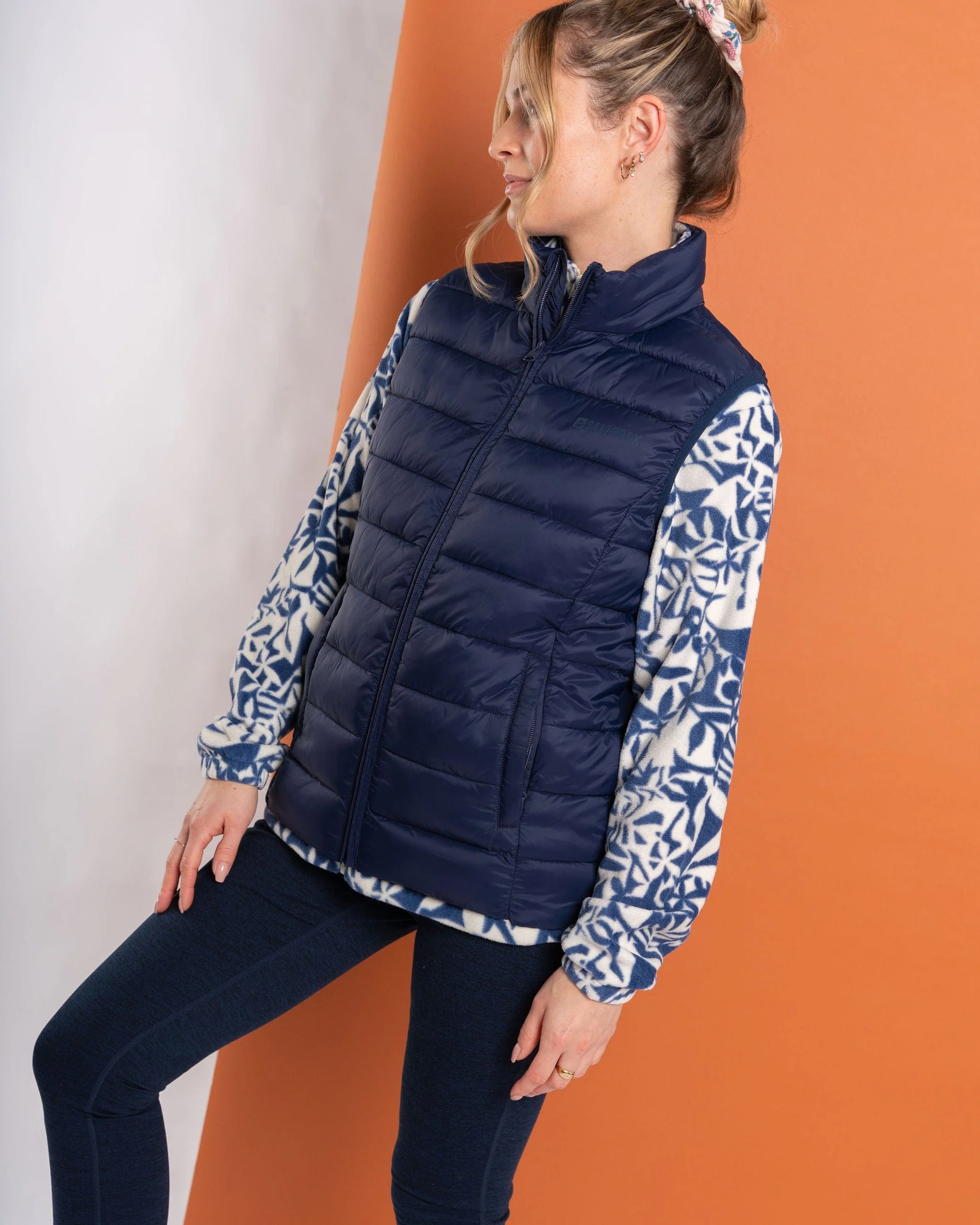 Margot - Womens Recycled Padded Gilet - Blue - Image 4