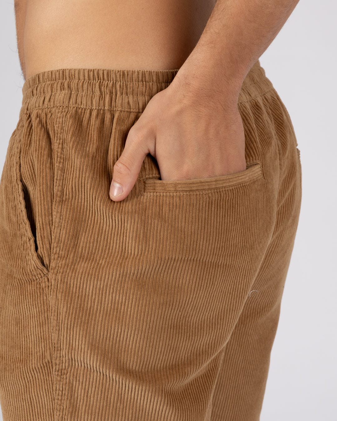 Meddon - Mens Corduroy Shorts - Brown - Image 3