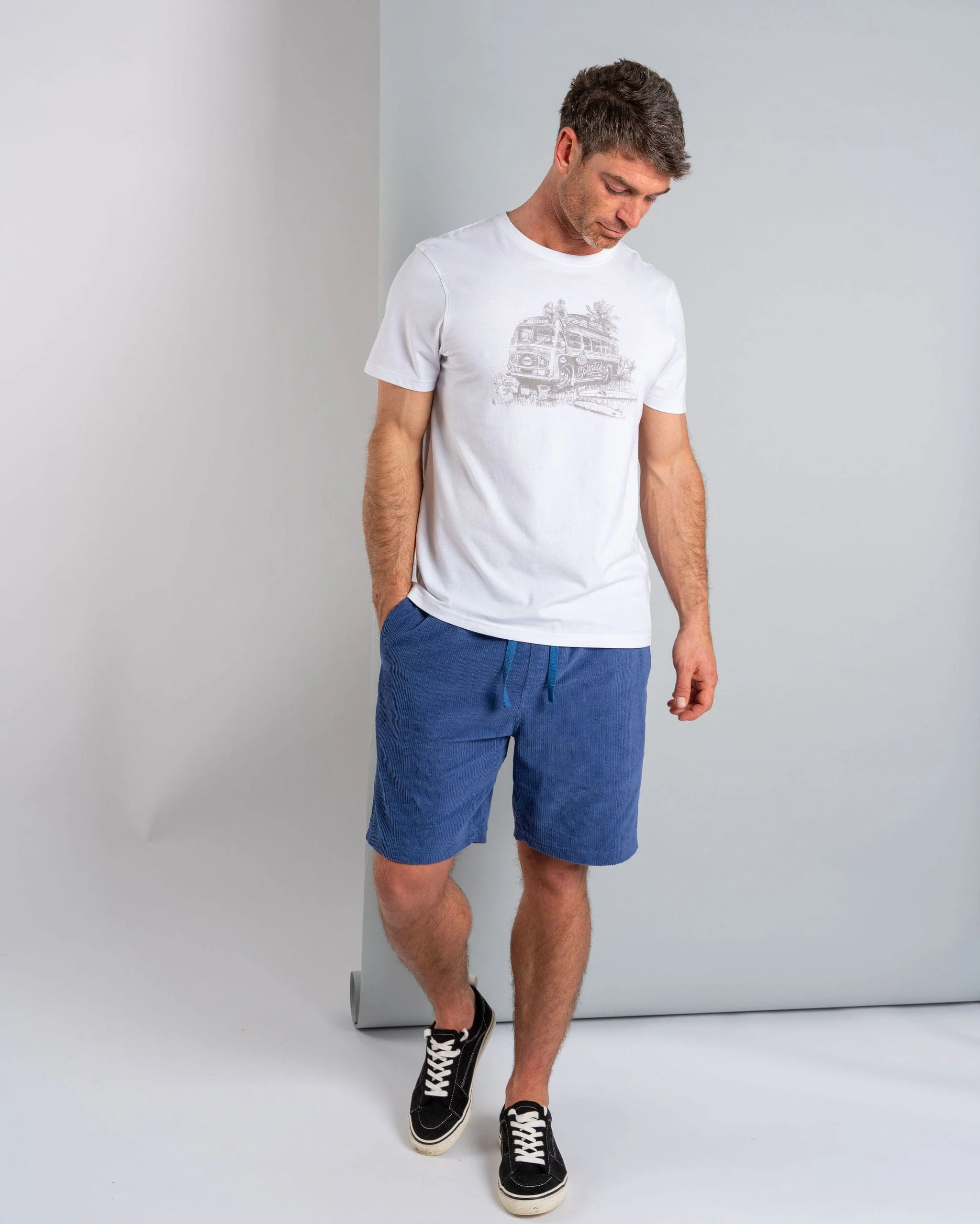 Meddon - Mens Corduroy Short - Blue - Image 5