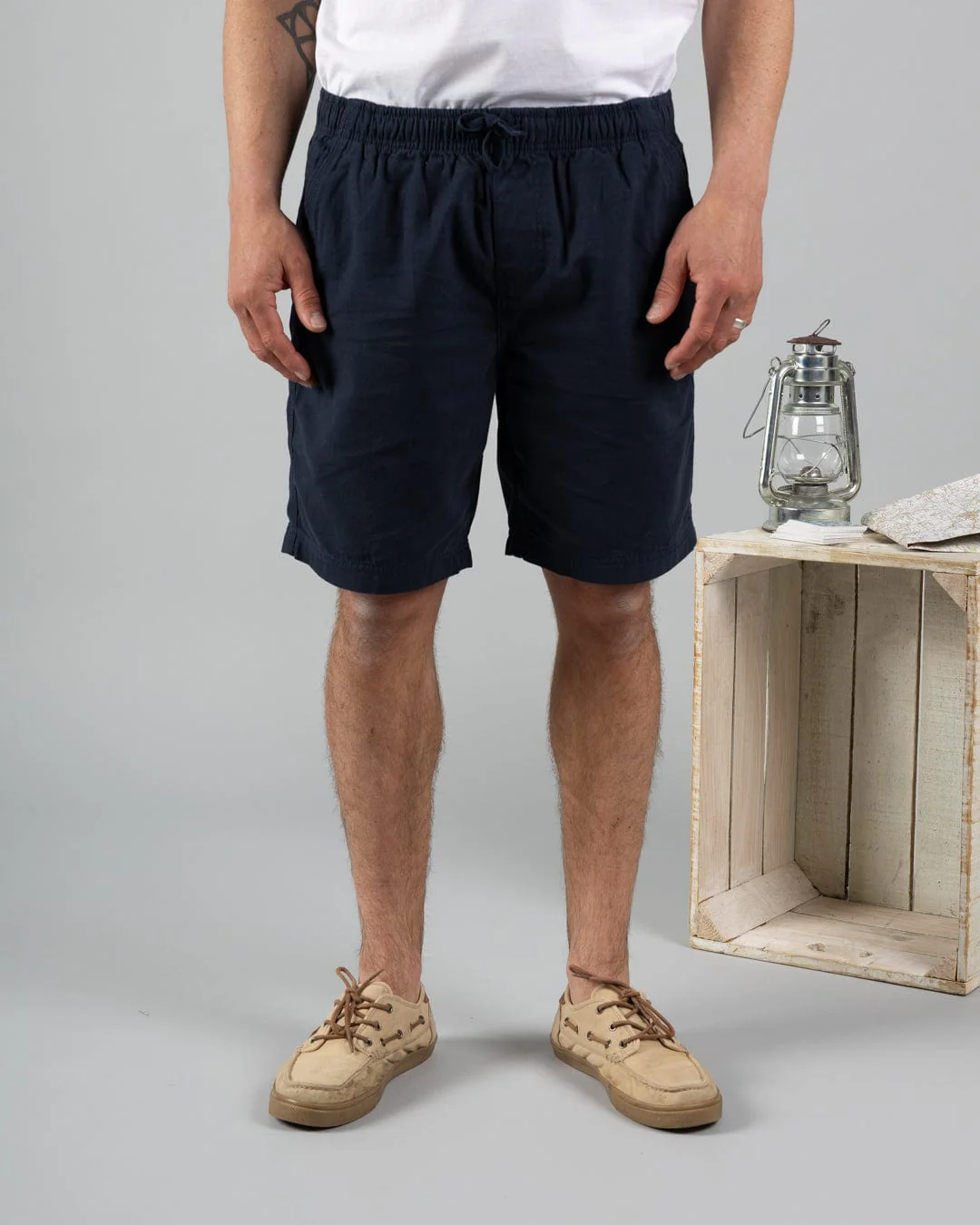 Meddon - Mens Chino Shorts - Blue - Image 4