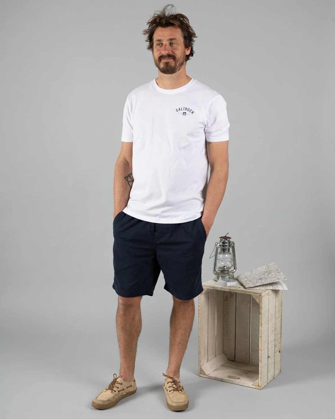 Meddon - Mens Chino Shorts - Blue - Image 6