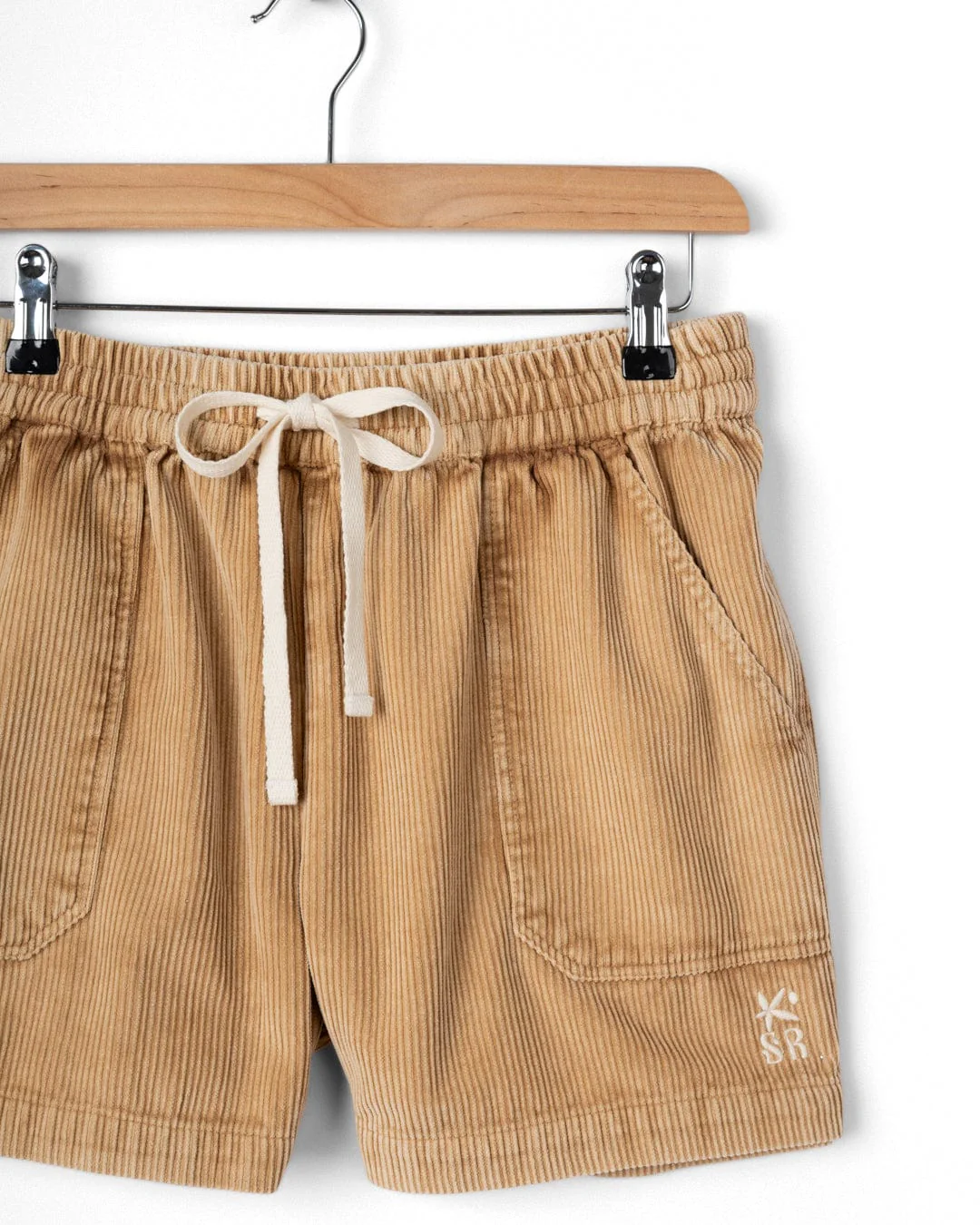 Mel - Womens Cord Shorts - Brown - Image 8