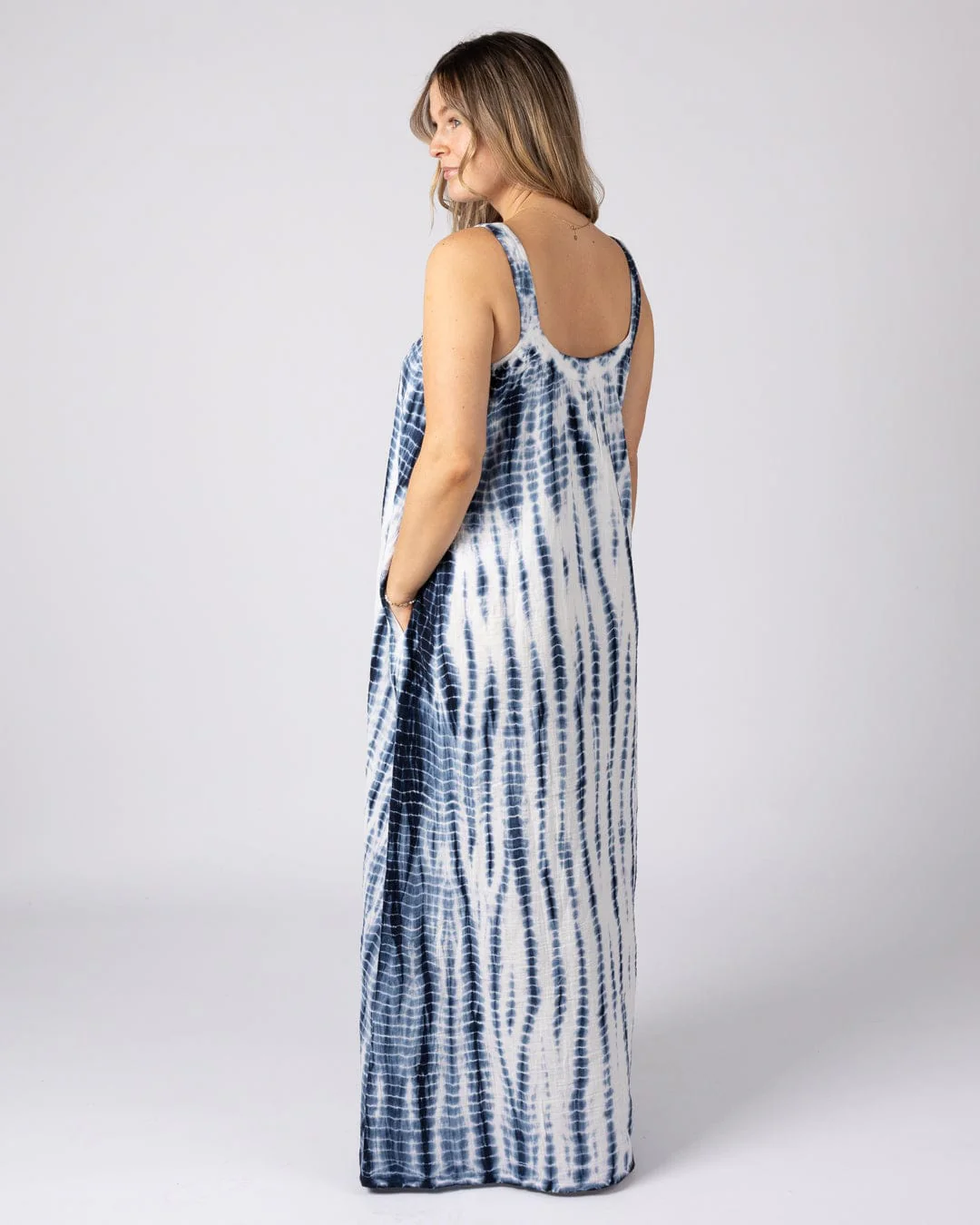 Melda - Womens Oversized Midi Dress - Blue - Image 3