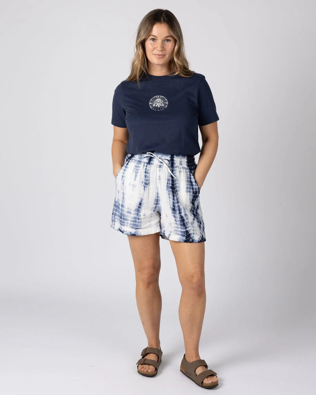 Melda - Womens Woven Short - Blue - Image 2