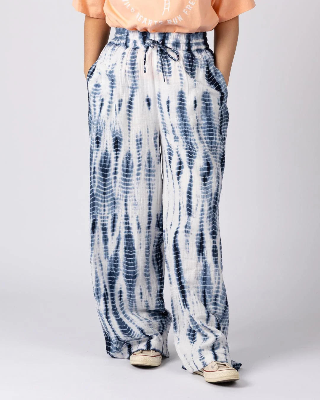 Melda - Womens Tie Dye Trouser - Blue