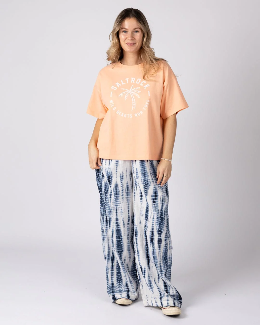 Melda - Womens Tie Dye Trouser - Blue - Image 2