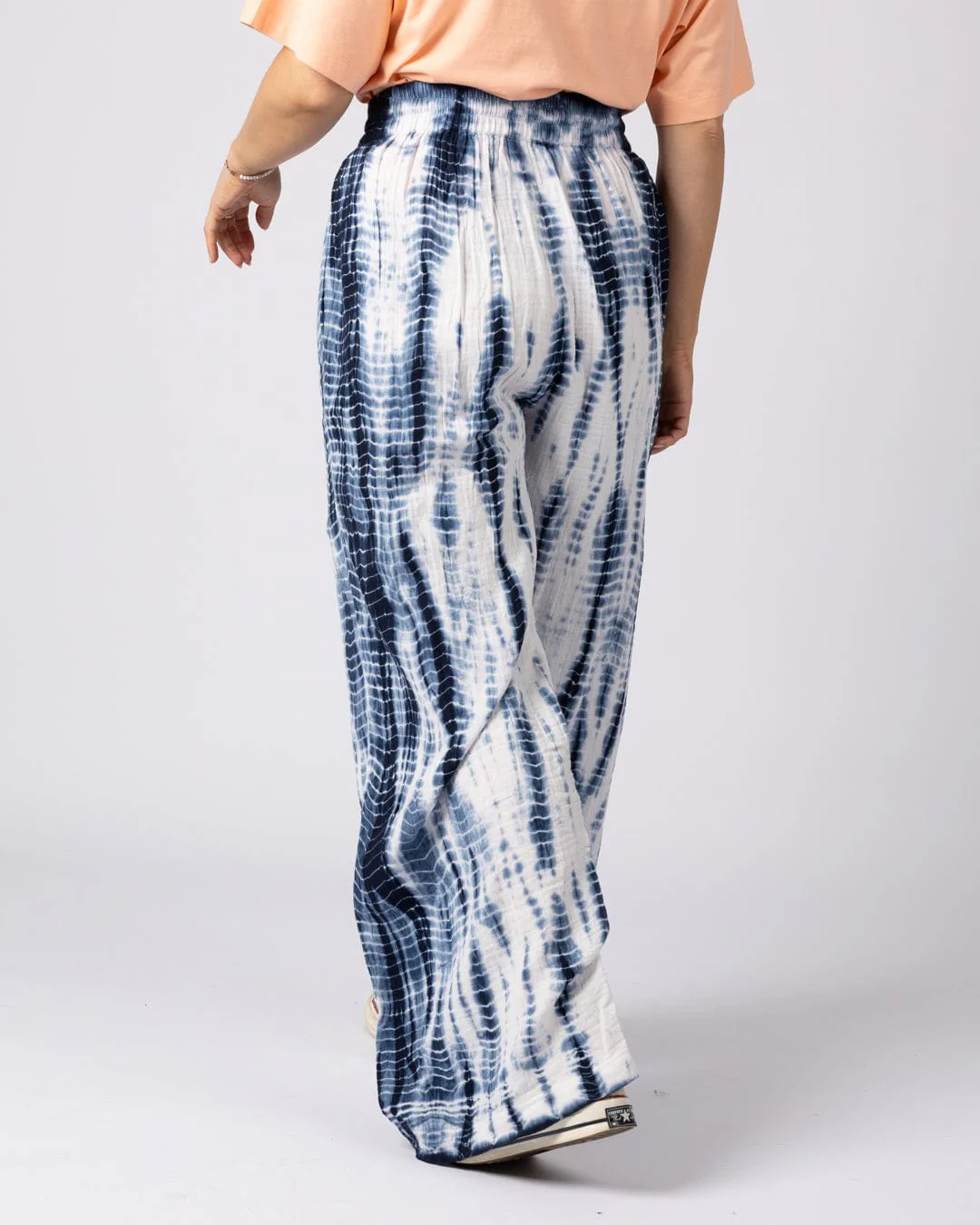 Melda - Womens Tie Dye Trouser - Blue - Image 4