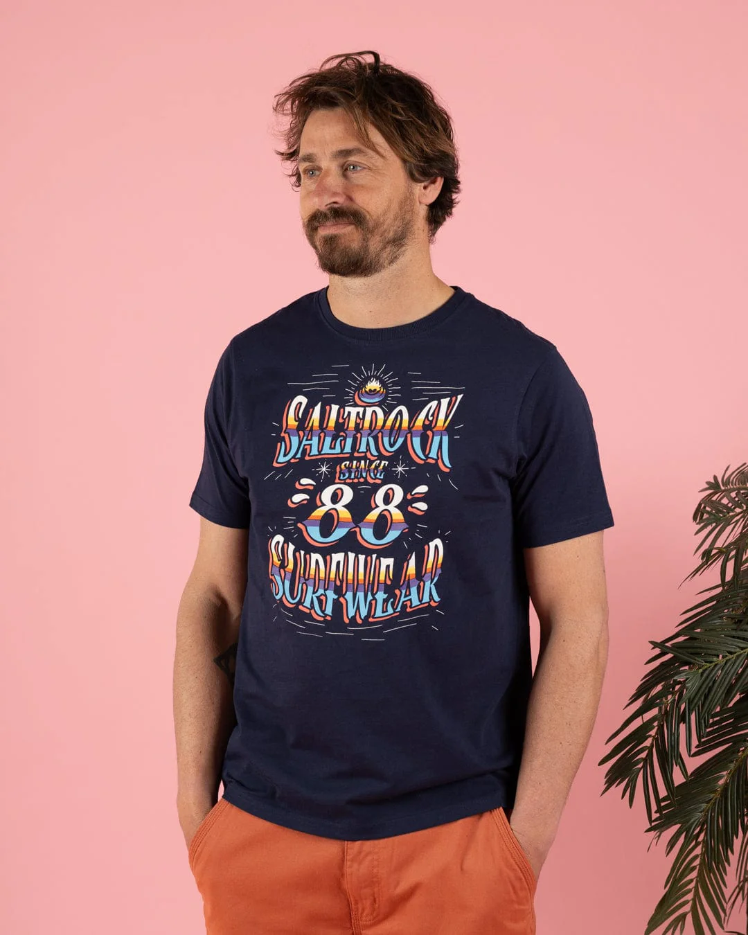 Mex Logo - Mens T-Shirt - Blue - Image 3
