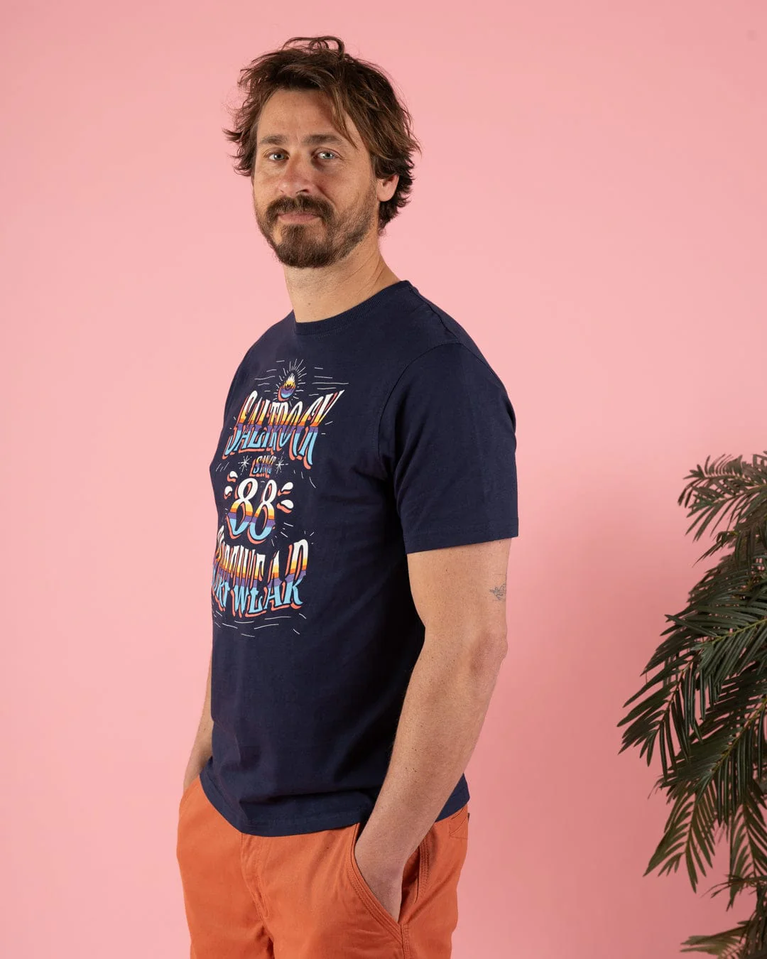 Mex Logo - Mens T-Shirt - Blue - Image 6