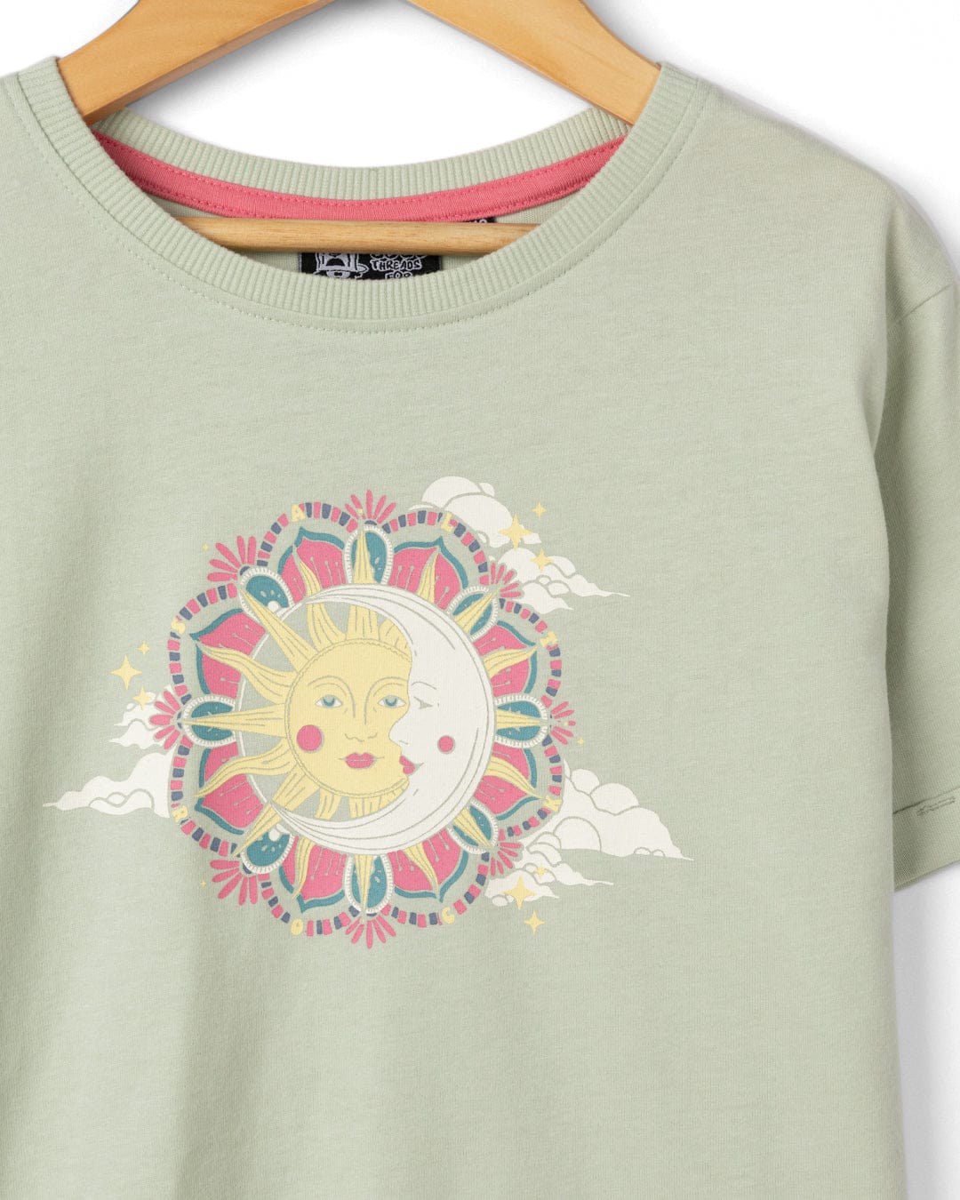 Midnight - Kids Short Sleeve T-Shirt - Light Green - Image 2