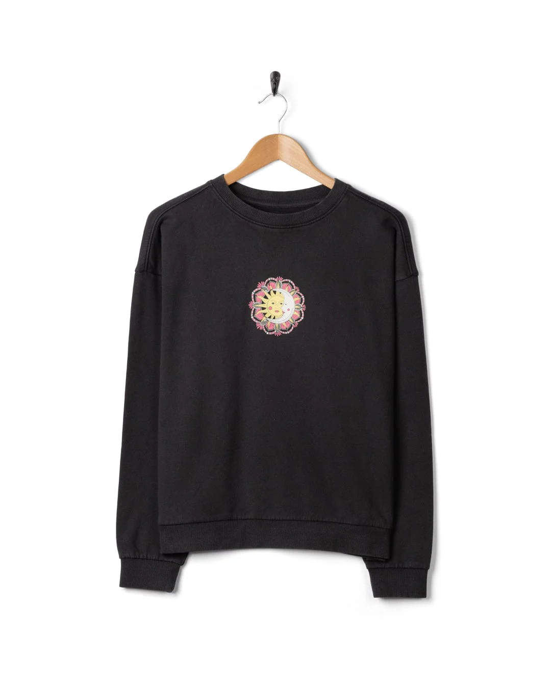 Midnight - Womens Oversized Sweatshirt - Dark Grey - Image 5