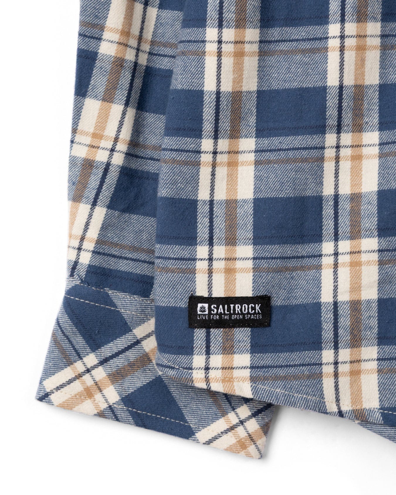 Miles - Mens Flannel Shirt - Blue Check - Image 6