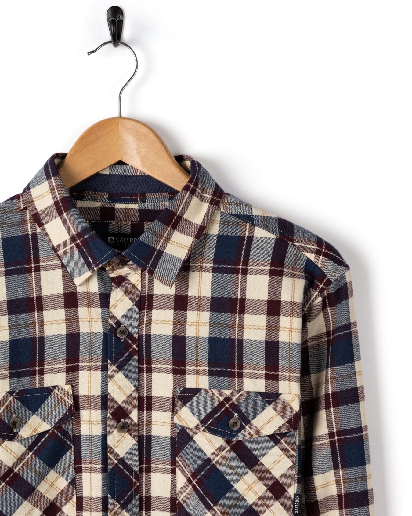 Miles - Mens Flannel Shirt - Purple Check - Image 11