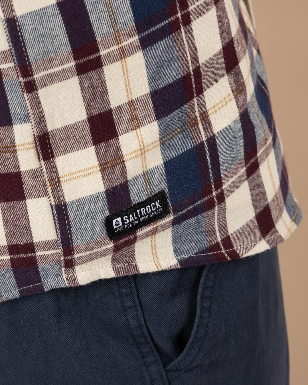Miles - Mens Flannel Shirt - Purple Check - Image 5