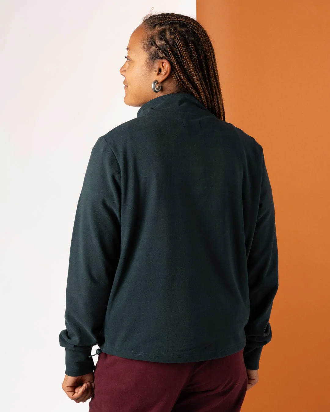 Morg - Fleece - Womens 1/4 Neck Fleece - Teal - Image 3