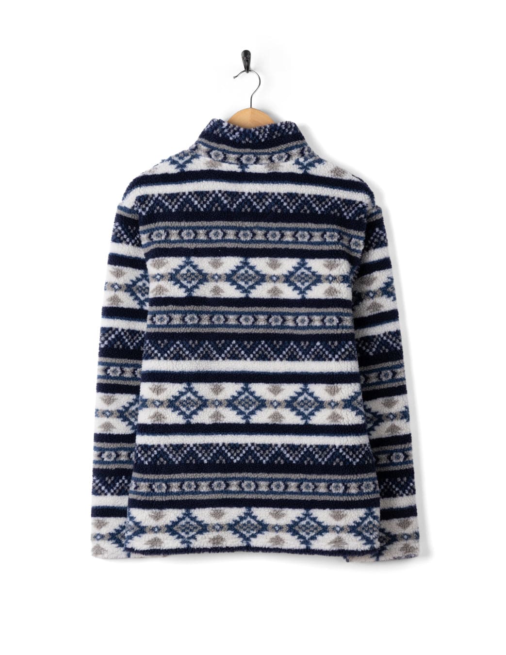 Morgan - Mens 1/4 Neck Borg Fleece - Blue - Image 5