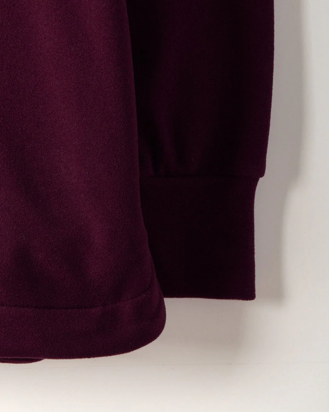 Morgan - Womens 1/4 Neck Longline Fleece - Burgundy - Image 5