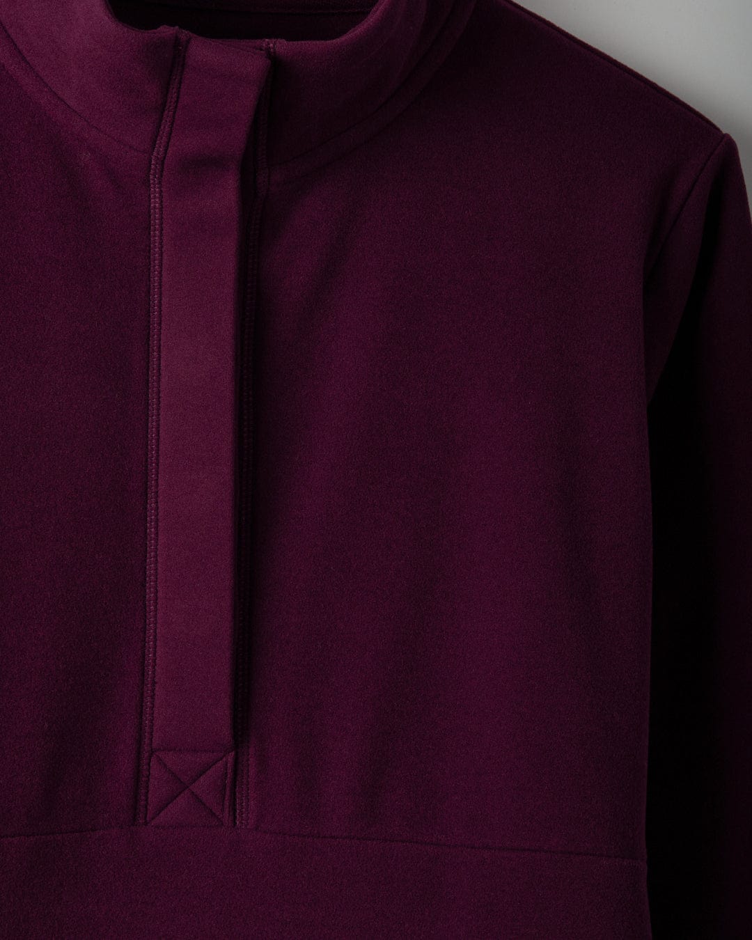 Morgan - Womens 1/4 Neck Longline Fleece - Burgundy - Image 7