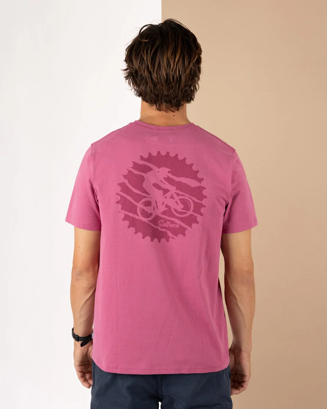 Mtb Tonal - Mens Short Sleeve T-Shirt - Pink - Image 2