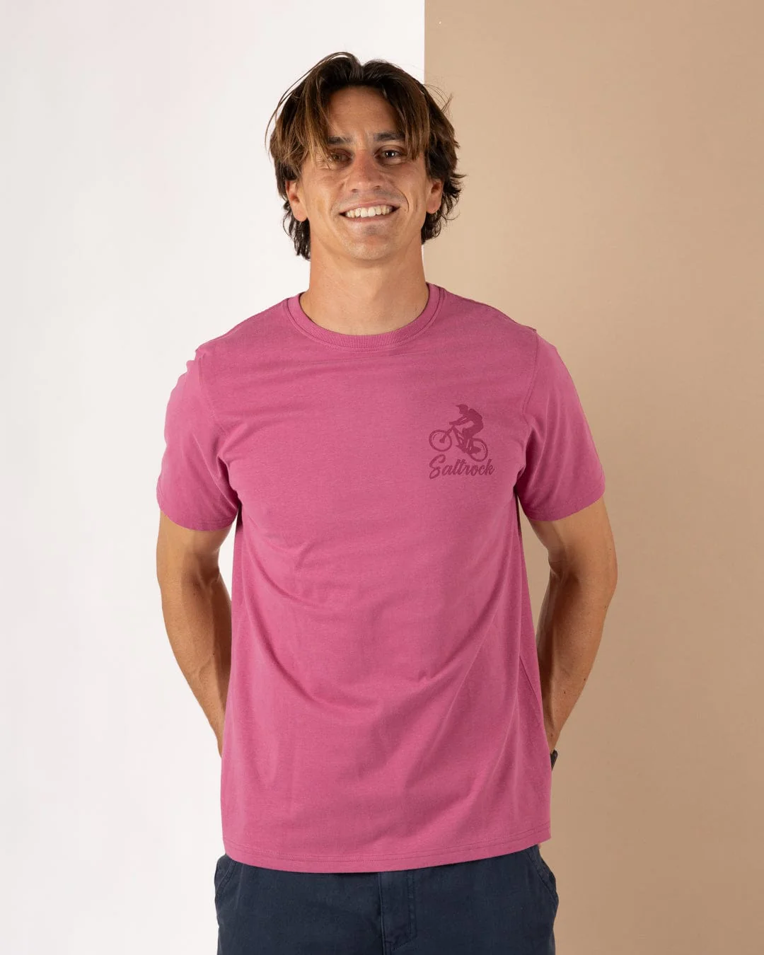 Mtb Tonal - Mens Short Sleeve T-Shirt - Pink - Image 4