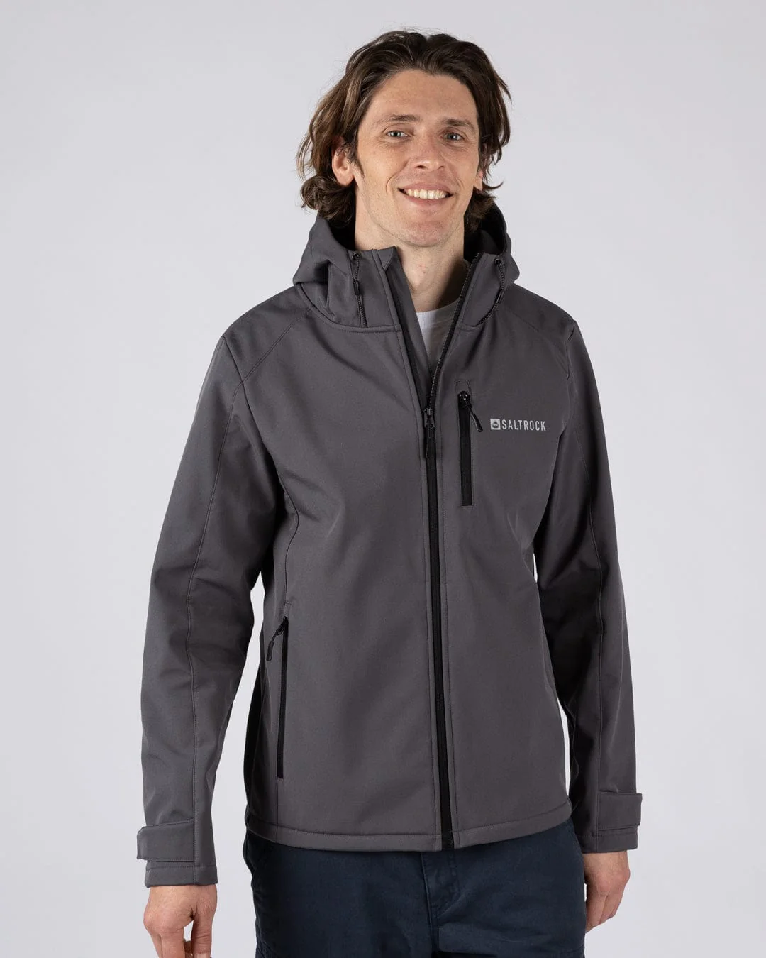 Munros II - Mens Water Resistant Softshell Jacket - Dark Grey - Image 10