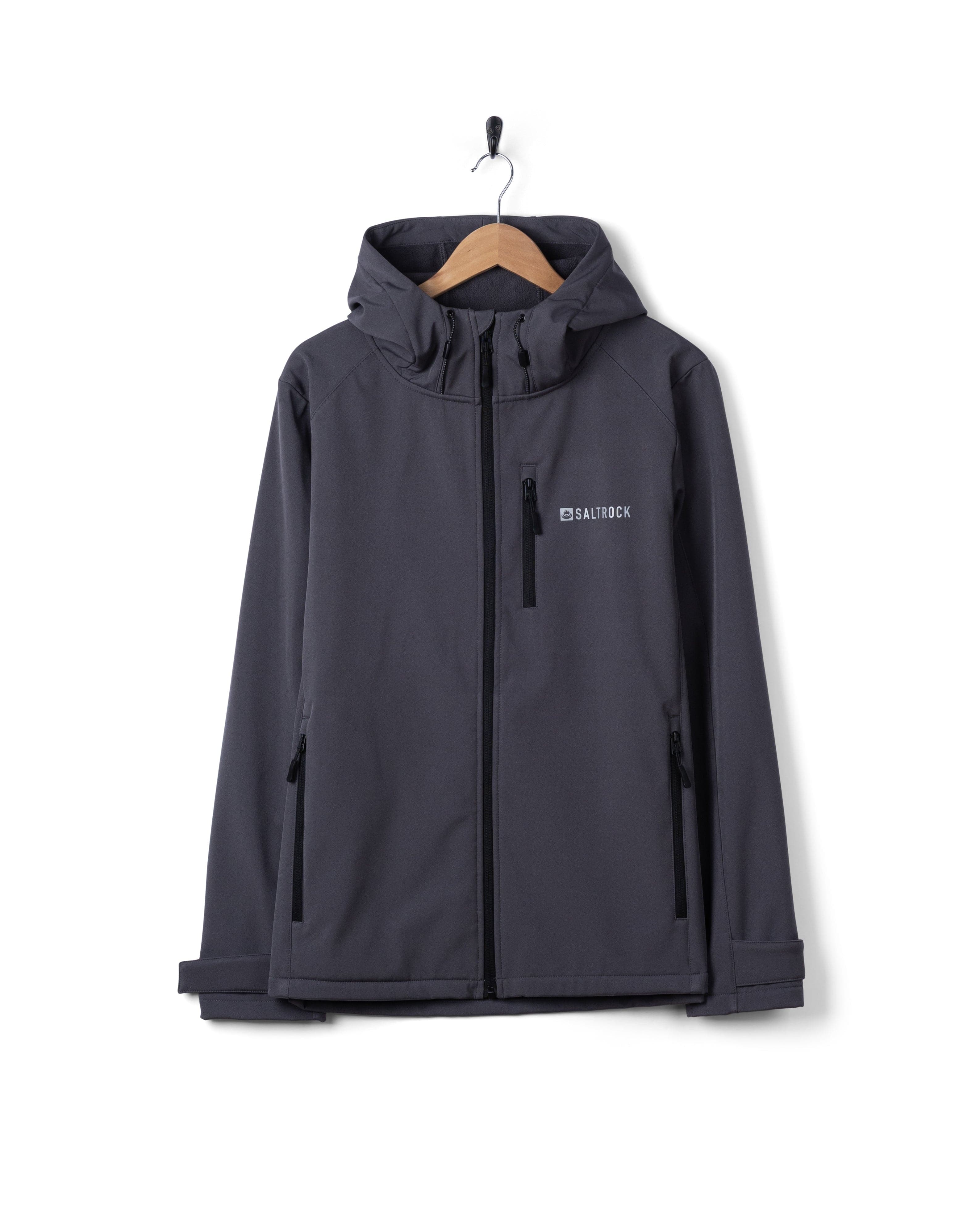 Munros II - Mens Water Resistant Softshell Jacket - Dark Grey - Image 6