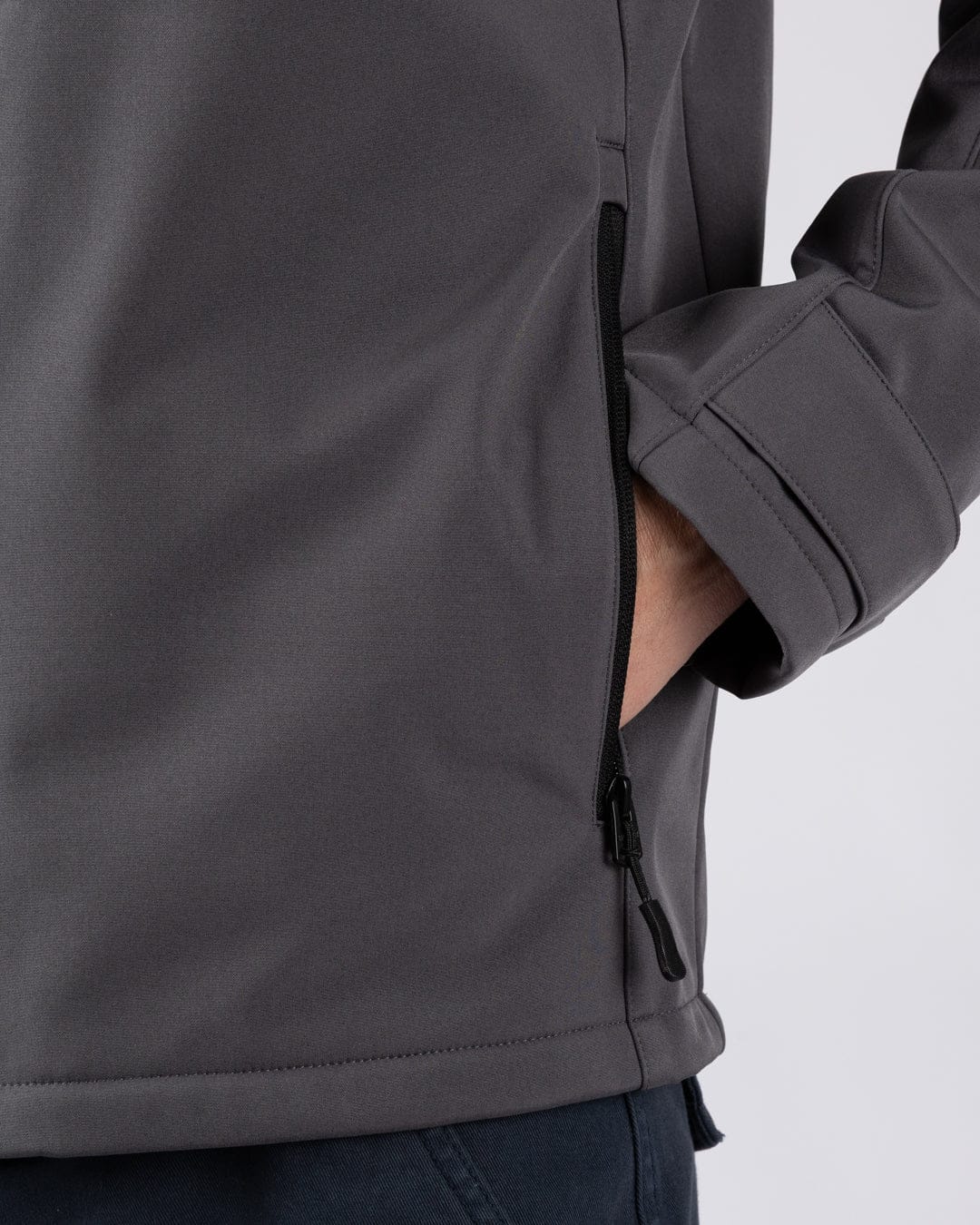Munros II - Mens Water Resistant Softshell Jacket - Dark Grey - Image 8