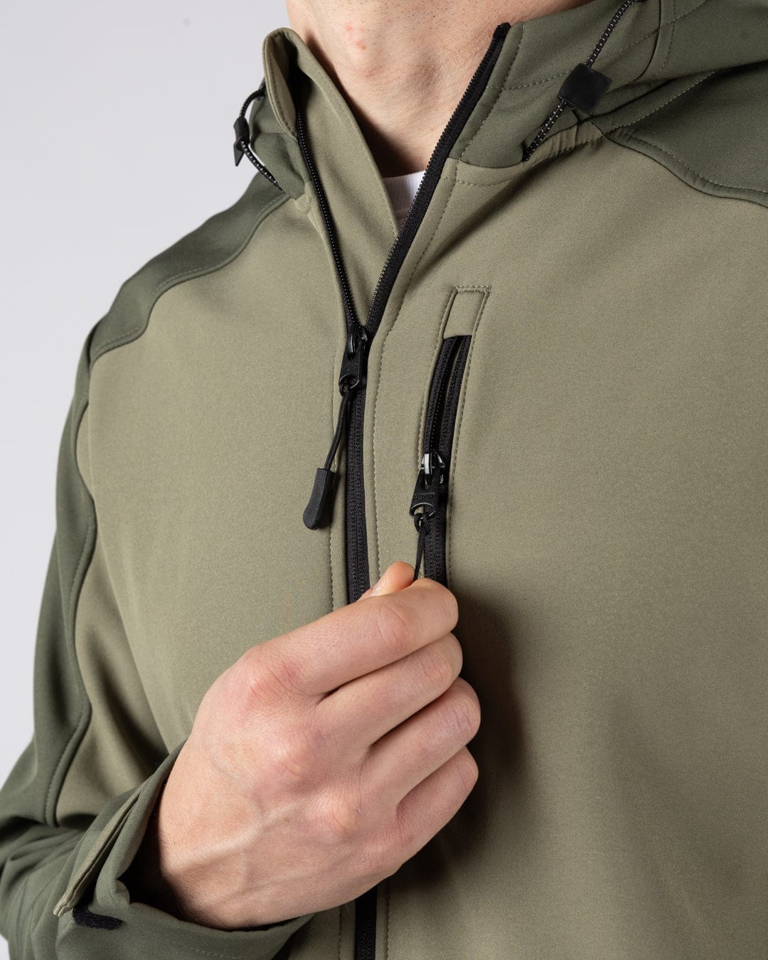 Munry - Mens Water Resistant Softshell Jacket - Dark Green - Image 2