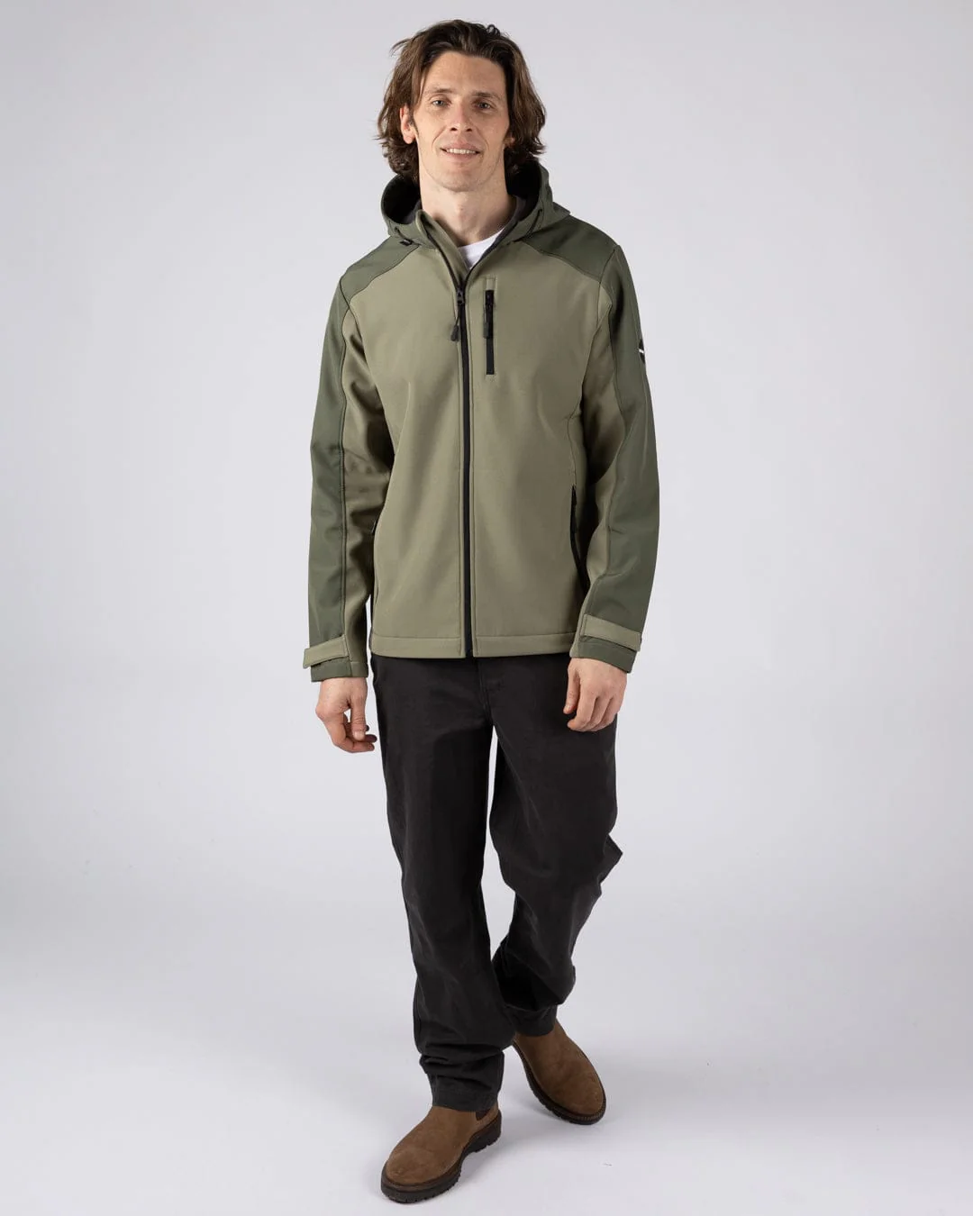 Munry - Mens Water Resistant Softshell Jacket - Dark Green - Image 6