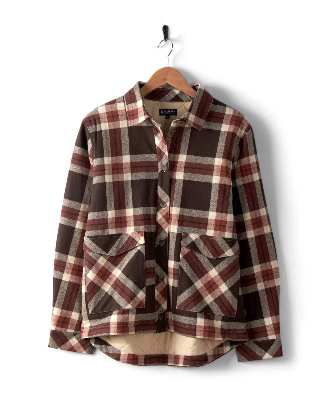 Myla - Womens Hooded Shacket - Brown - Image 4